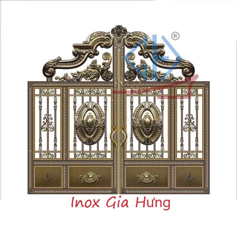Cửa Cổng Inox Hoa Văn / Màu
